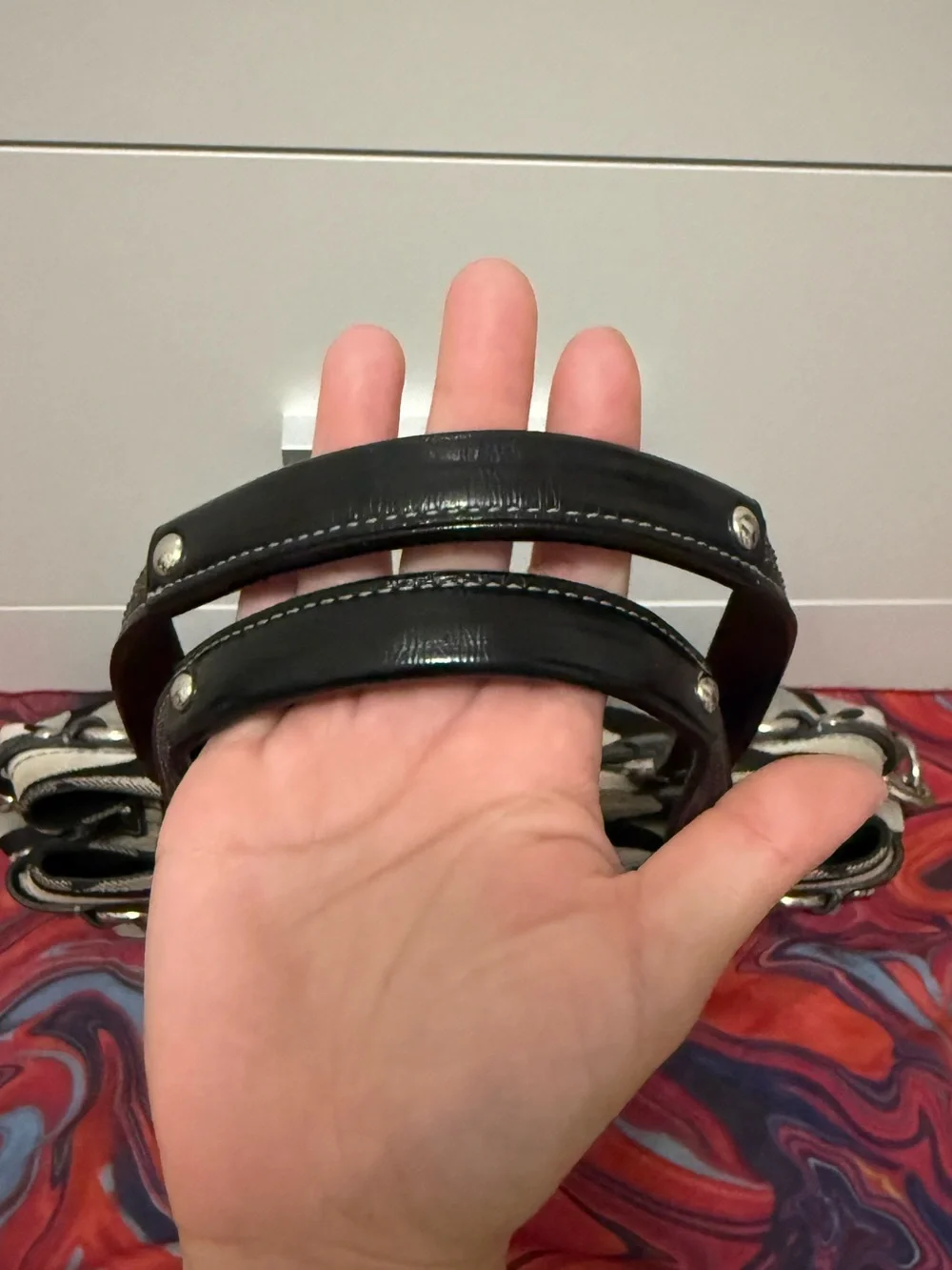 Vintage Y2K Coach Optic Signature Turnlock Satchel 🗝️